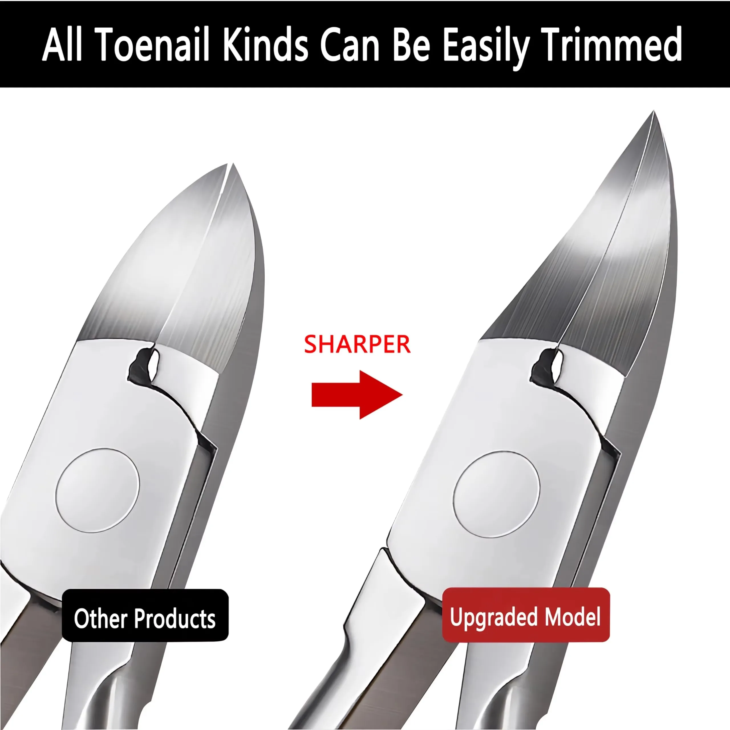 Professional Toenail Clipper Set-Stainless Steel, Splash-Proof&Easy to Clean  Perfect for Men,includes Nail Cuticle Nippe C663