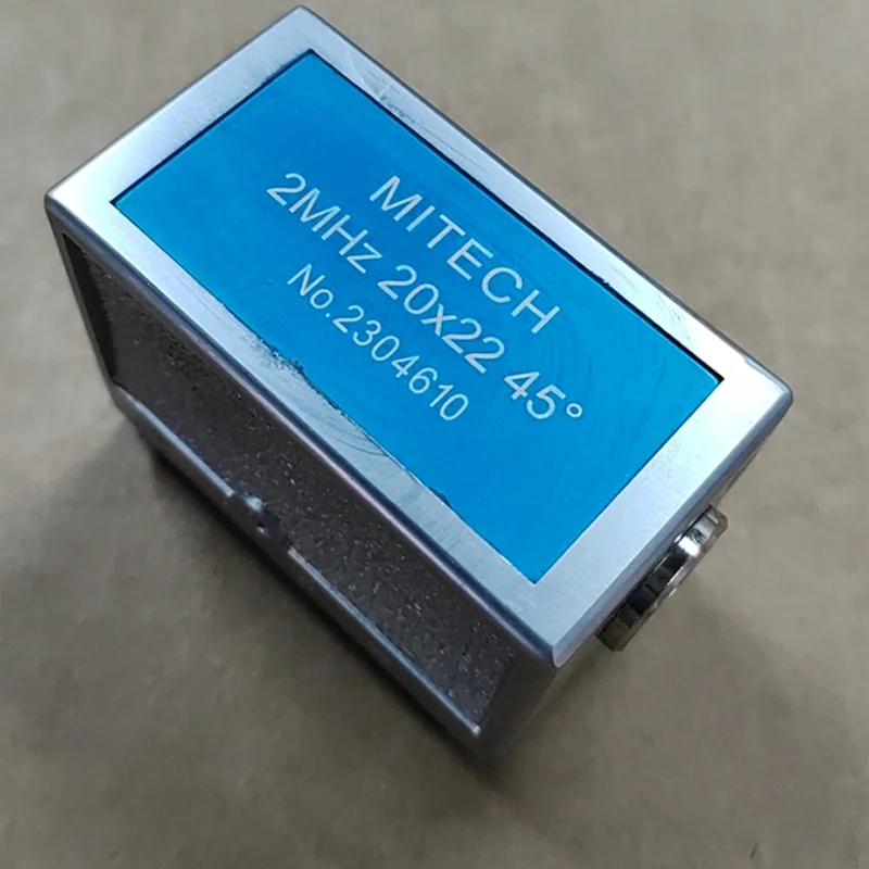 Mitech 2 MHz 20 x 22 mm 45 60 70 Degree Angle Beam Probe Transducer for Ultrasonic Flaw Detector