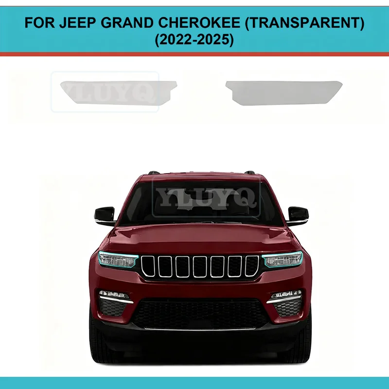 

TPU for Jeep Grand Cherokee 2022 2023 2024 2025 Car Headlight Rearview B C Pillars Film Sticker Smoked Clear Anti-scratch Film