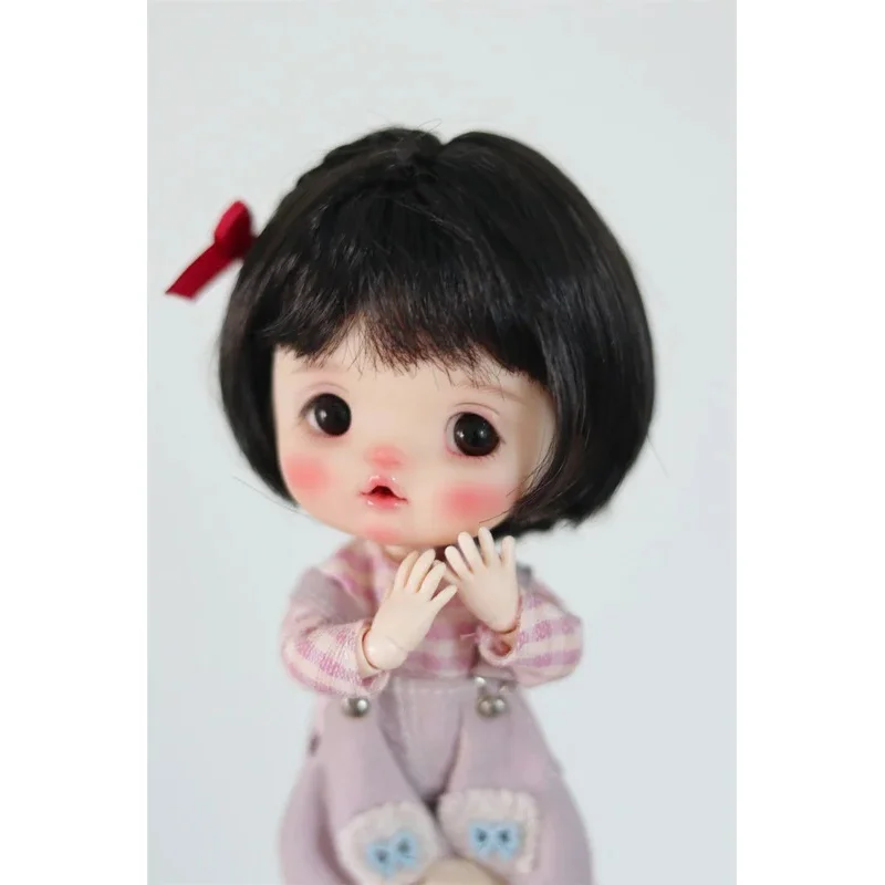 

BJD wig 1/6,1/8 OB11 wig milk silk short hair pigtail BJD doll accessories