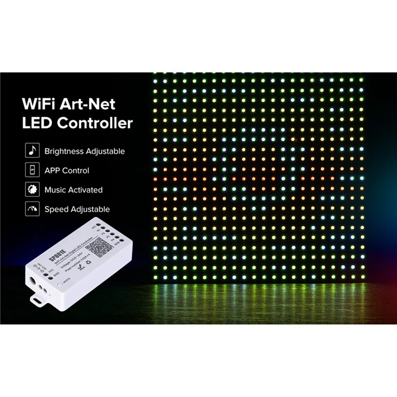 LICE-3X SP801E Wifi Art-Net LED Controller Modulo pannello a matrice LED WS2812B WS2811 Luce striscia di controllo wireless DC5-24V