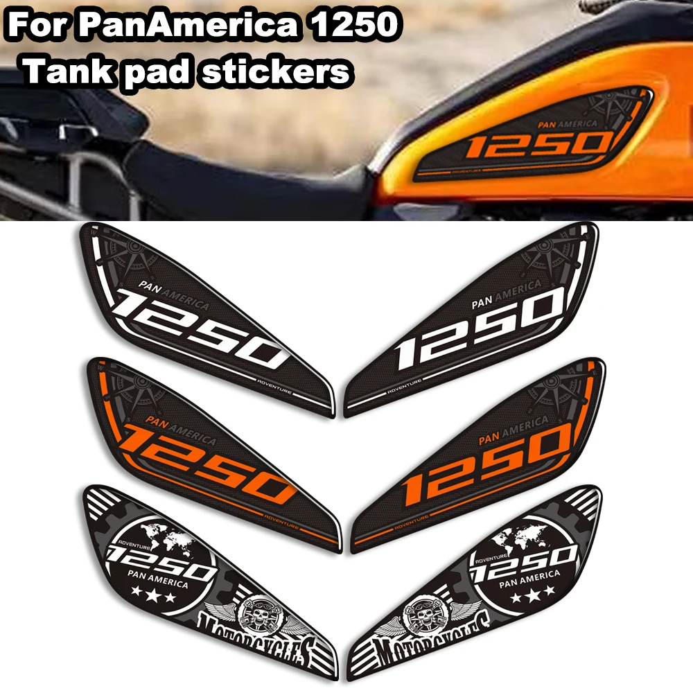 

For Harley Pan America 1250 2020-2022 Motorcycle Tank Pad Side Grips Gas Fuel Oil Knee Protector 3D Stickers Decals
