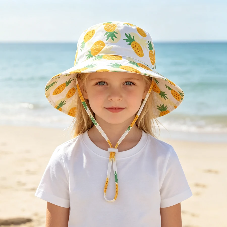 Digital Printing Children's Fisherman Cap - Cartoon Patterned Sun Hat Suitable for Boys and Girls Aged 0-10