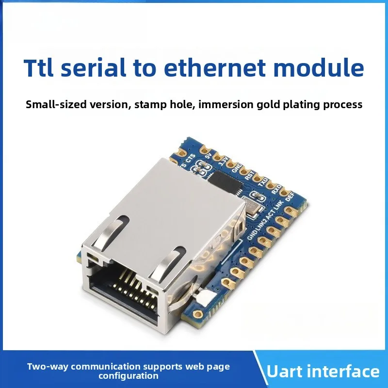 

TTL Serial to Ethernet Module Stamp Hole UART Modbus Gateway 10/100Mbps Adaptive