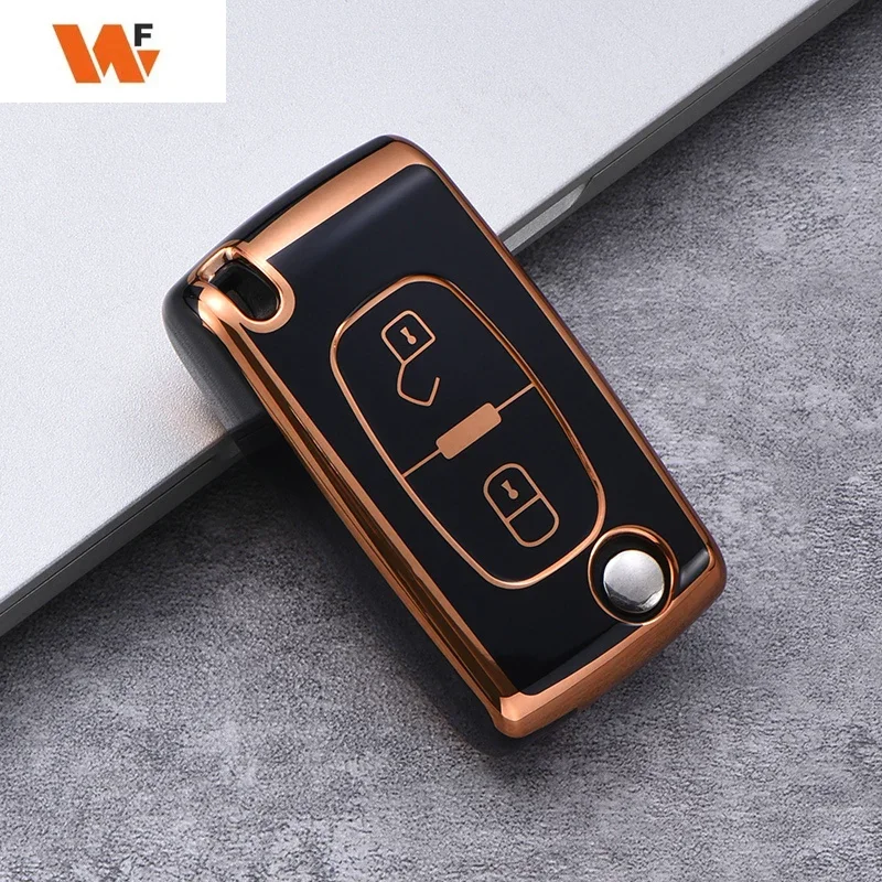 

2 3 Button TPU Car Key Case Cover Shell For Peugeot 107 207 307 308 407 607 3008 5008 For Citroen Xsara Picasso C5 C6 C8 Keyless