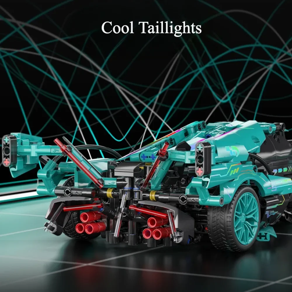 1:14 blocos de construção técnicos rc carro corrida velocidade veículo modelo brinquedos construção super corredores tijolos brinquedos para crianças presente