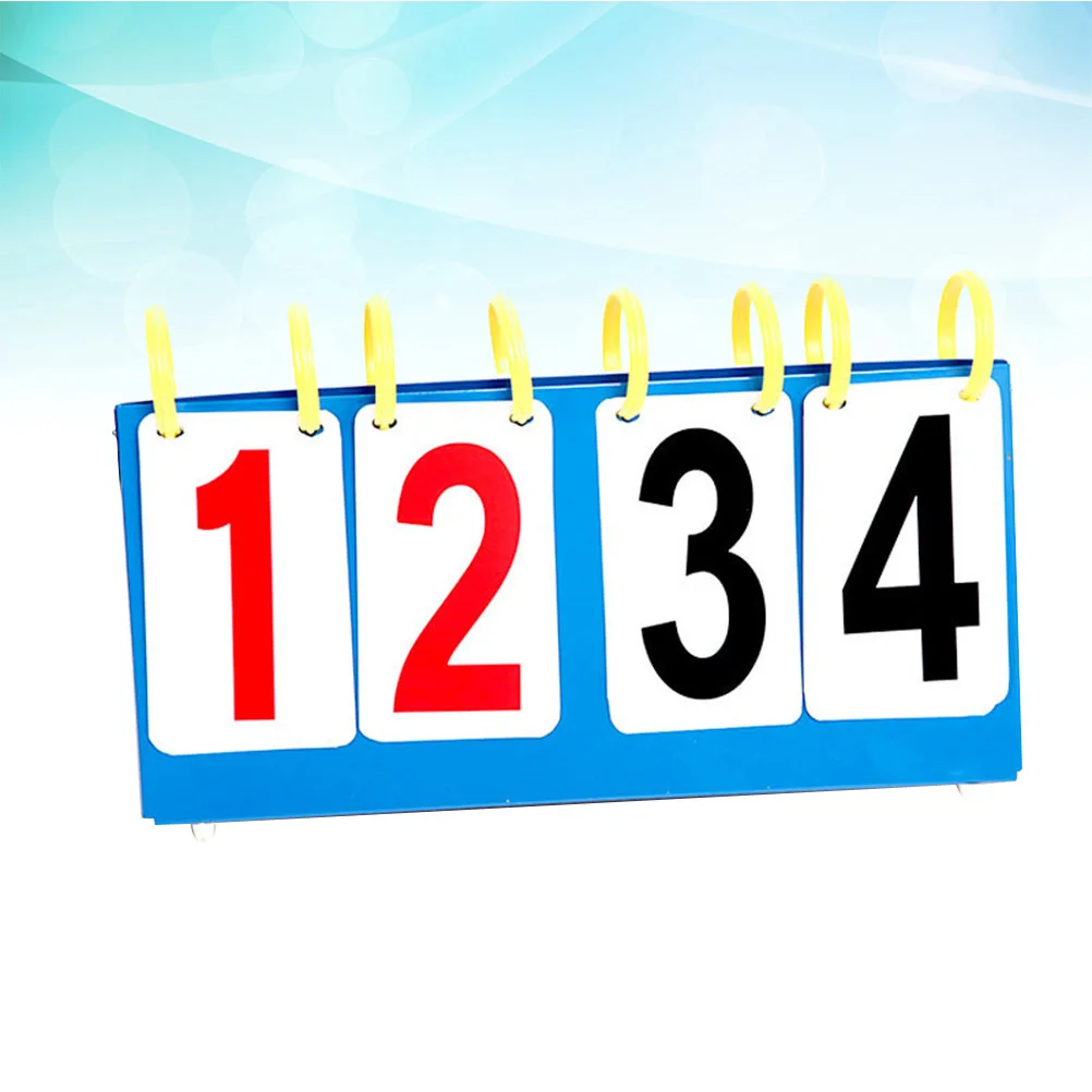 

4- PVC Scoreboard Portable Durable Sports Score Flipper for Volleyball Basketball Table Tennis Competition