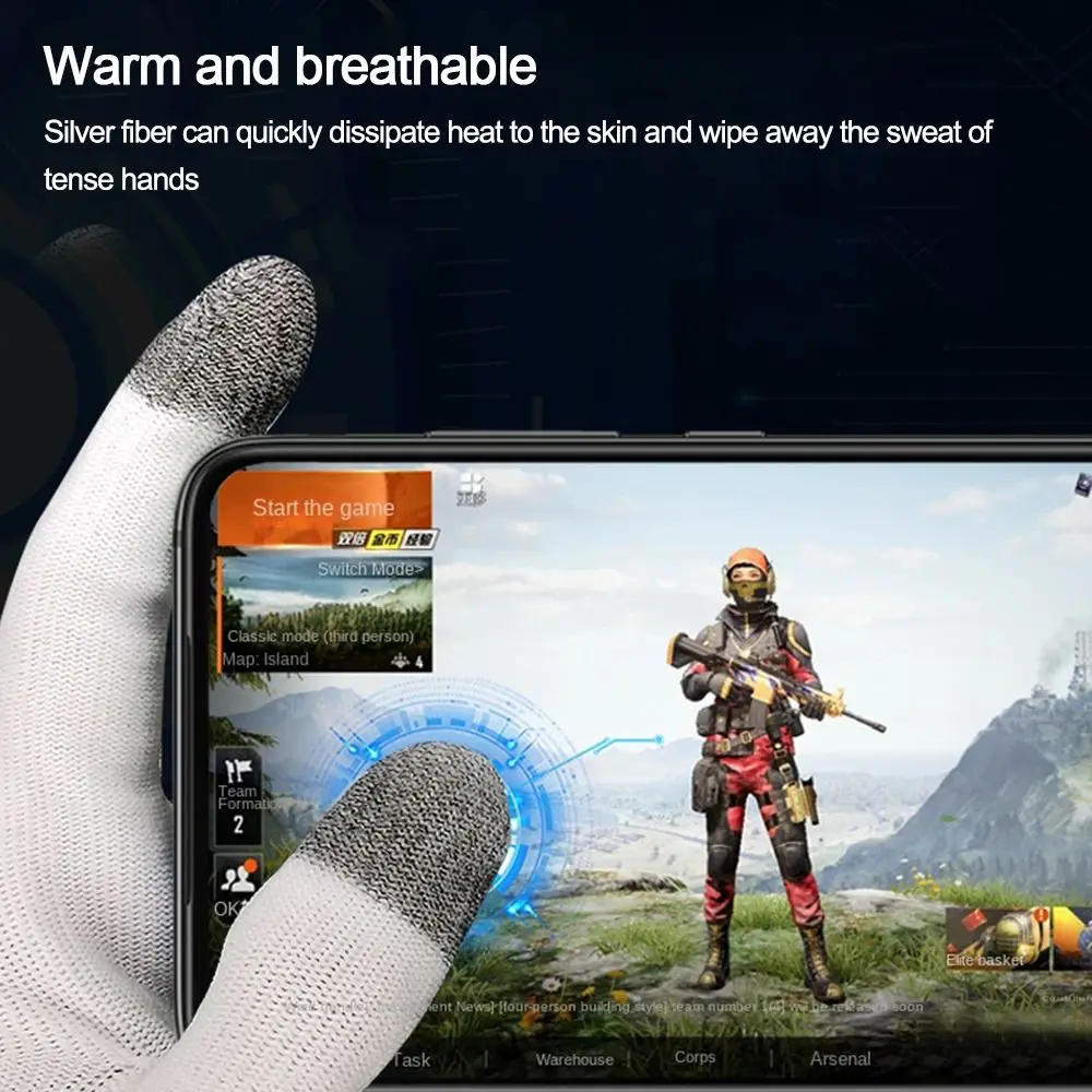 Finger Sleeves Sweat Proof Gaming Gloves Hand Cover Game Controller Phones Game Controller Fingertips Gloves Cover