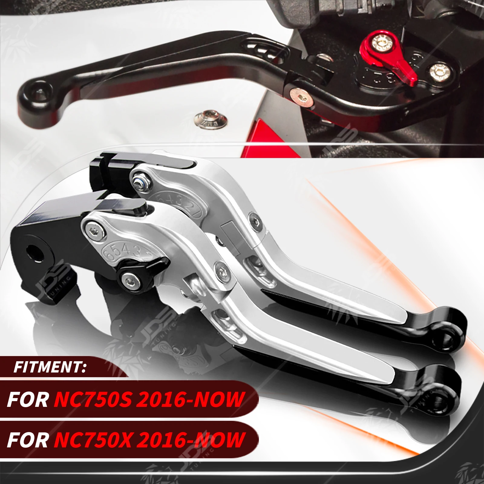 Para Honda NC750X NC 750 X 2016-Este ano Manete Freio e Manete Embreagem Articulado Extensível Kit Manetes de Travão e Embraiagem