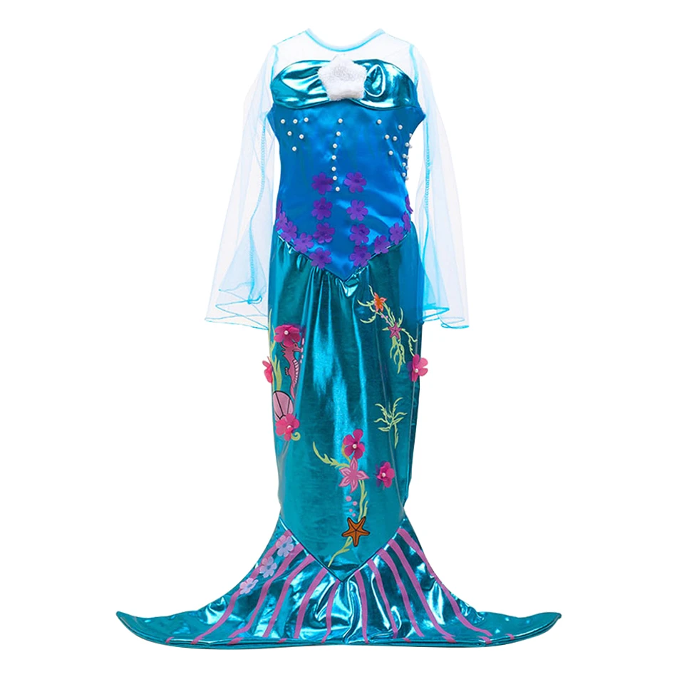 Kids Elsa Anna Cinderella Dress Up Girls Carnival Fancy Clothes Children Birthday Party Vestidos Kids Princess Cosplay Dresses image 4