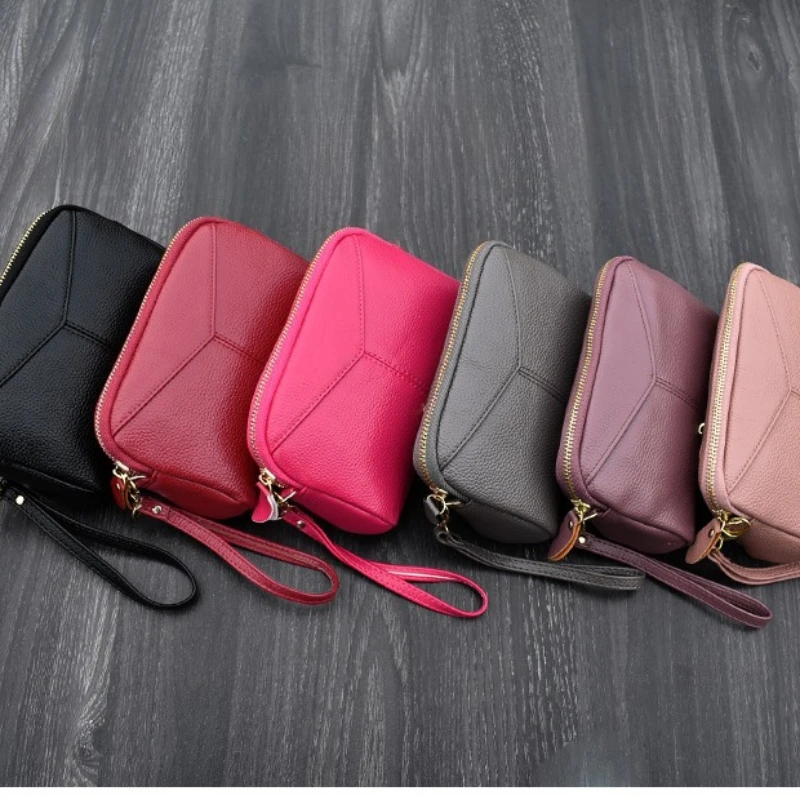 Модные женские длинные клатчи из искусственной кожи, женский кошелек из натуральной кожи, женский кошелек на молнии, кошелек на запястье, сумка для мобильного телефона, бумажник