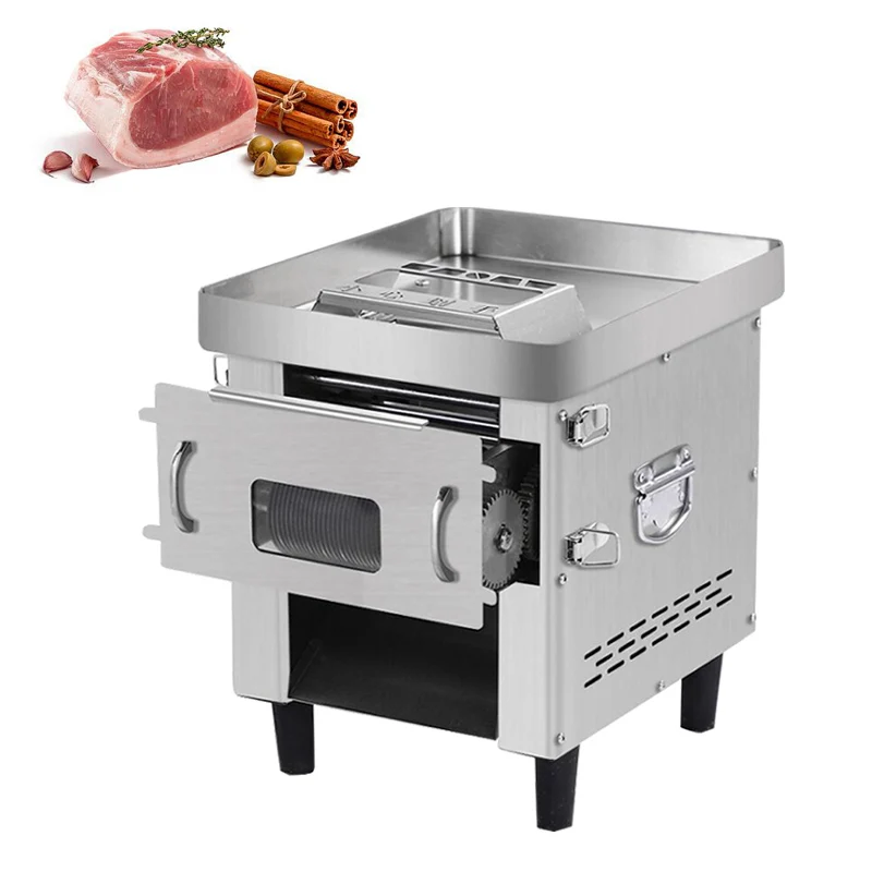 

Meat Slicer Small Business Canteen Meat Cutter Stainless Steel Meat Slicing Machine Shredding Slicing Machine 110/220V