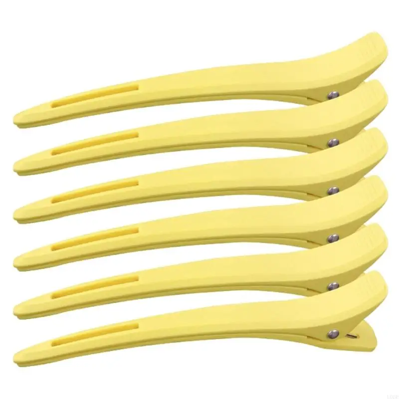 U0DE 6 PCSダックビークヘアクリップヘアセクションヘアスタイリングクリップのためのクリップ