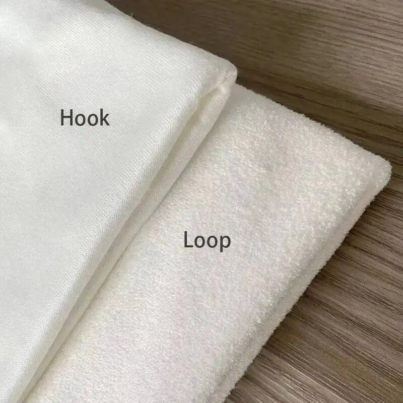 1,5 m x 1 Yard weicher und geräuscharmer Klettverschlussstoff zum Selbermachen, umweltfreundlicher, selbstklebender Verschlussstoff für Kleidung, Nähzubehör