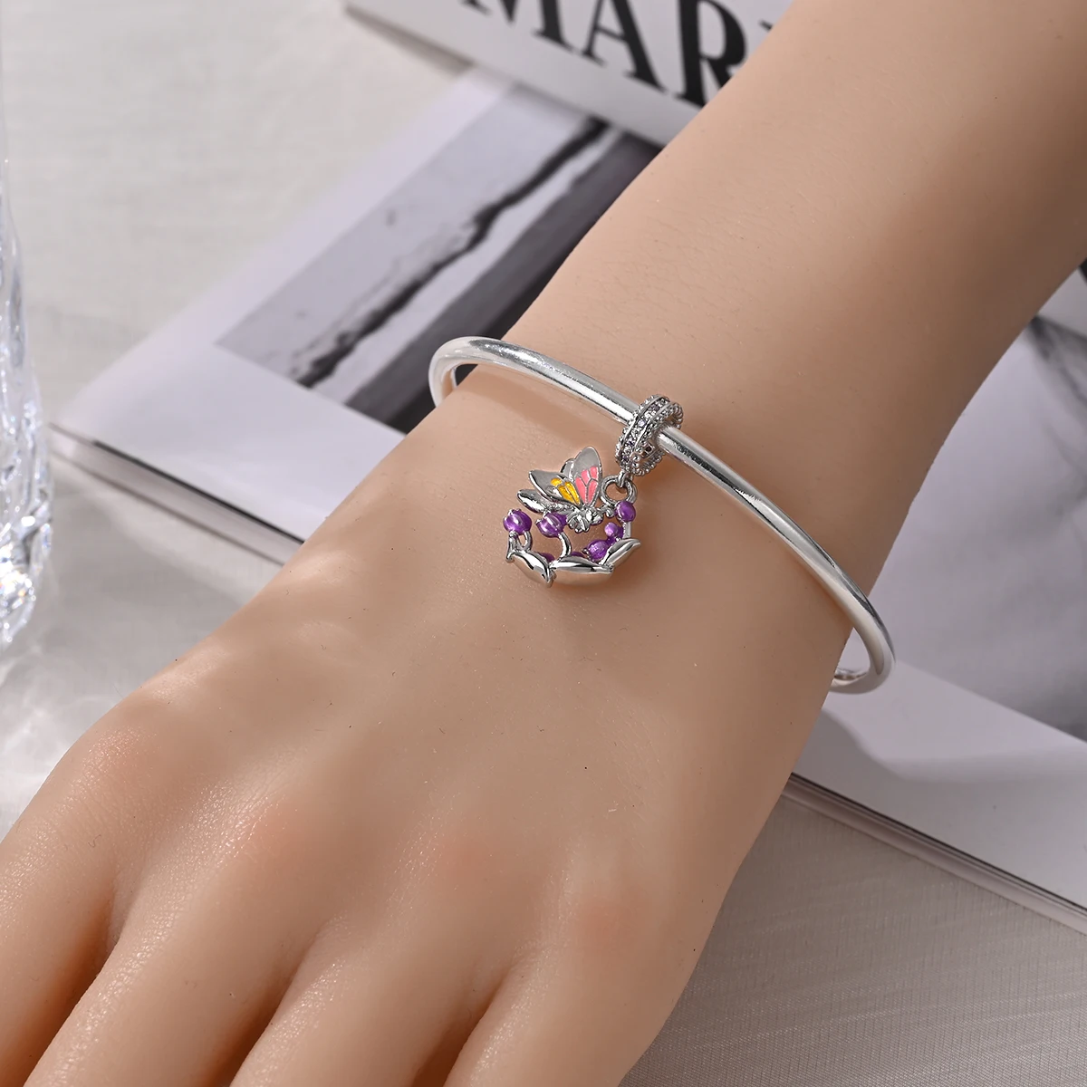 925 sterling silver Daisy flower butterfly Teddy bear turtle charms fit original bracelet beads necklace Diy female jewelry