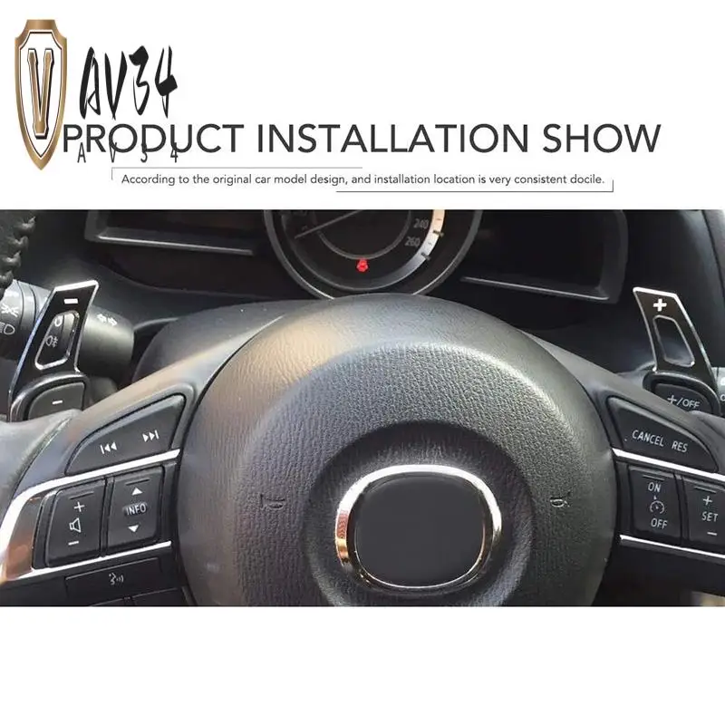 

AV34-2Pcs Paddles Extension Steering Wheel Direct Shift Paddle Extension DSG Aluminum Alloy Shifter Extension For Mazda CX-5 Axe