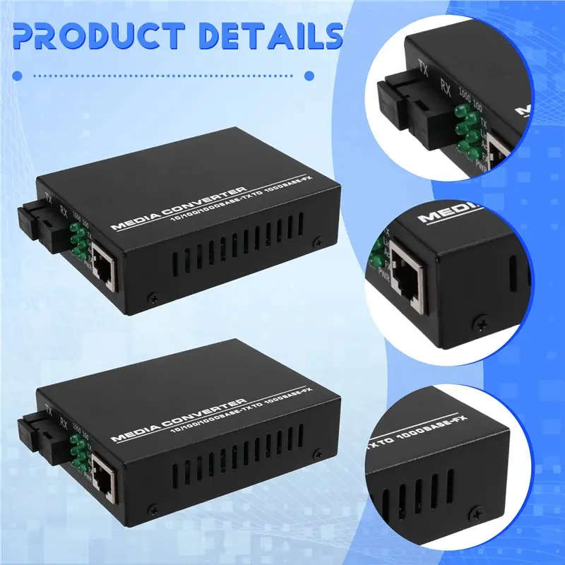 Новый Ethernet-конвертер Tech Fiber в RJ45, 3 км, гигабитный Ethernet-конвертер, медиаконвертер, вилка европейского стандарта