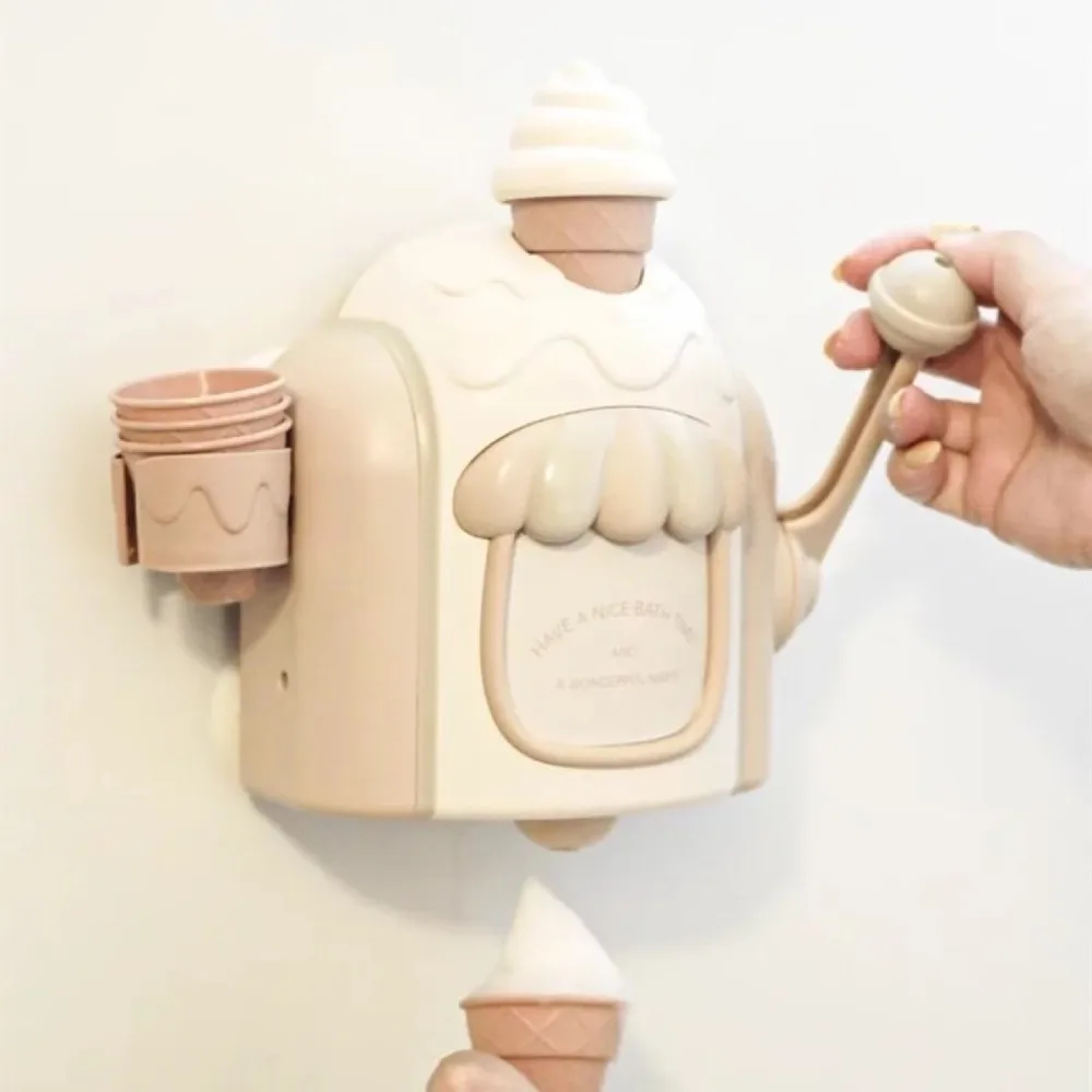 버블 장난감 목욕 버블 아이스크림 메이커 유아 목욕 강력한 흡입 버블 폼 놀이 기계 아이스크림 폼 기계 목욕 시간