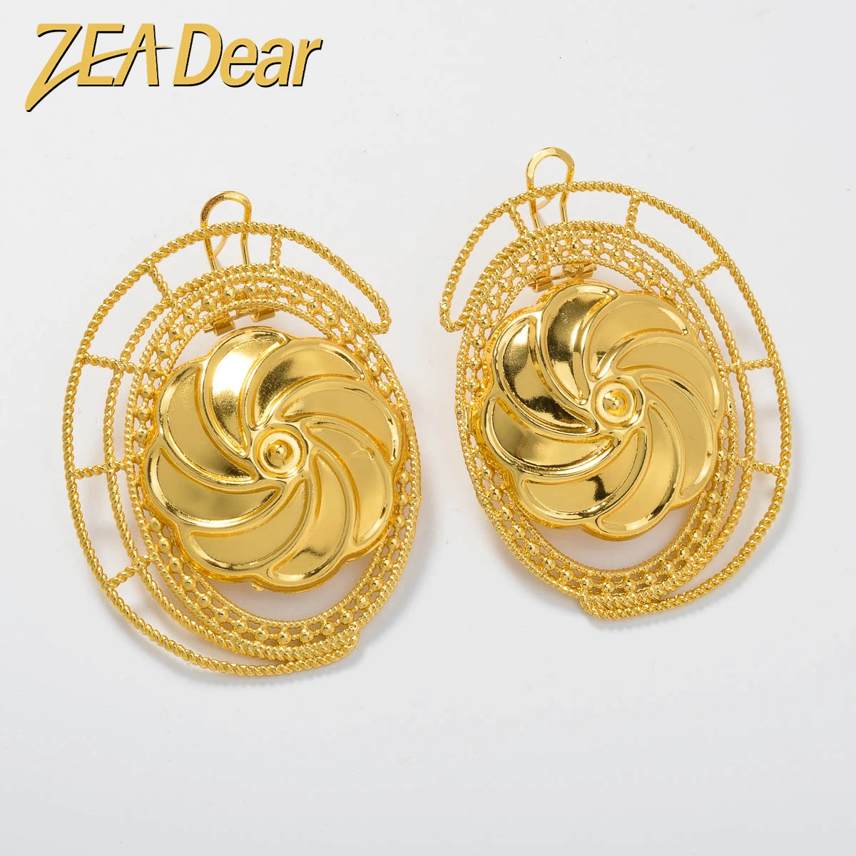 

ZEADear Fine Jewelry for Women Gold Color Earrings Wholesale Dubai Turkey Punk Luxury Bridal Wedding Female Trendy Eardrop Gift