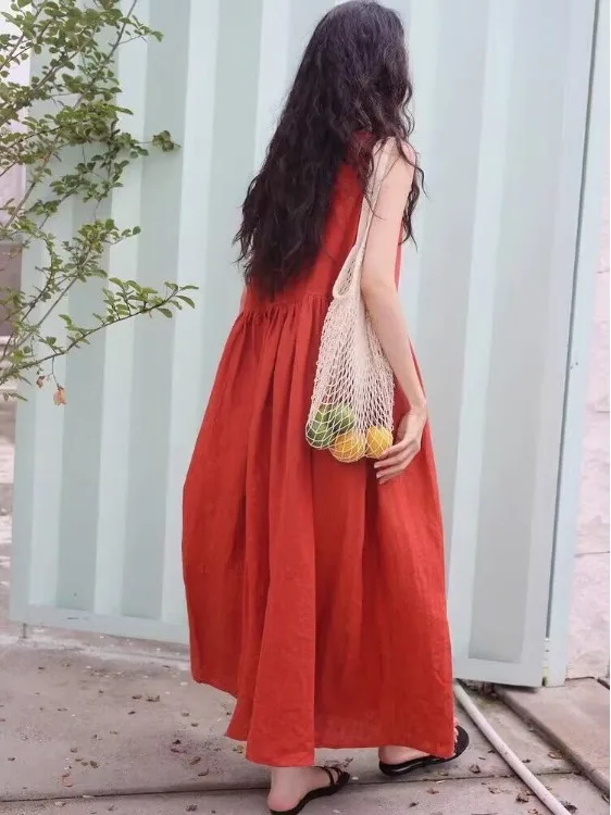 

Summer Vintage Loose Women's plus Size Dr Beautiful Aosphere Sensation Long Vest Dr Japanese Sle High End