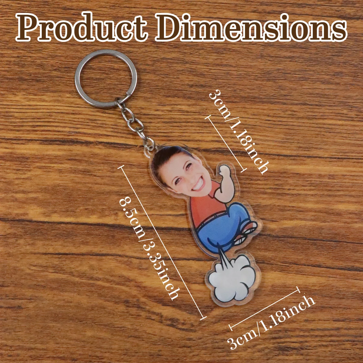 Customizable Picture Keychain Personalized Funny Custom Keychain Cute Customized Avatar Acrlyic Key Chain