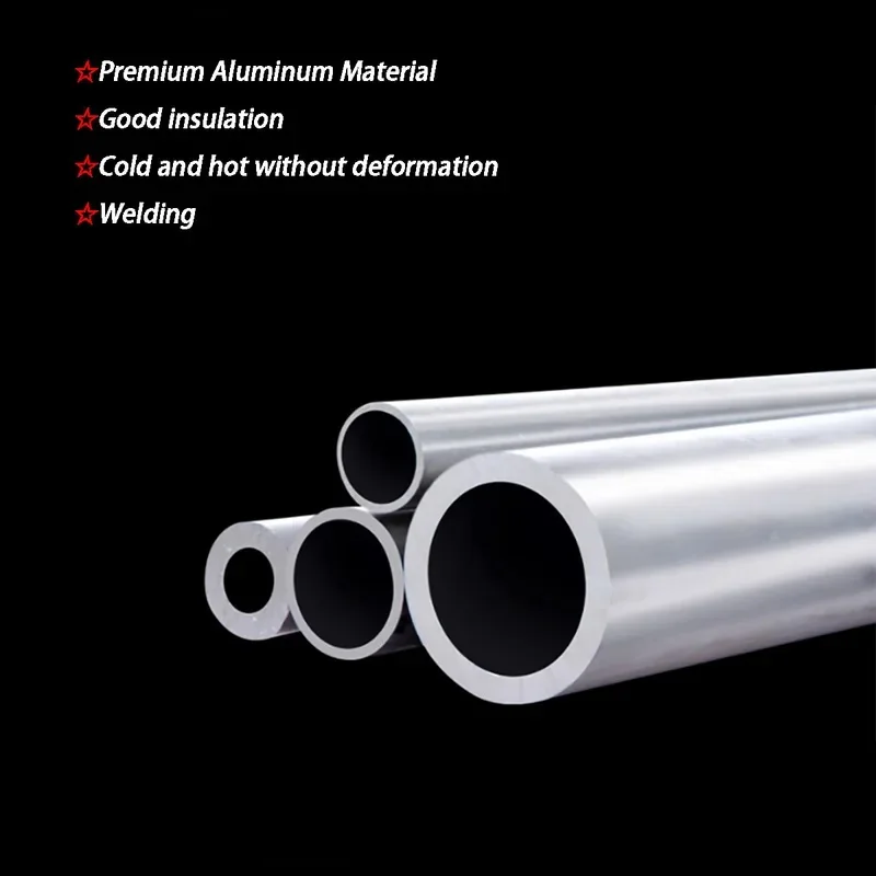 Aluminum Hollow Round Tube OD 3-26mm ID 2-24mm Seamless Alloy Pipe