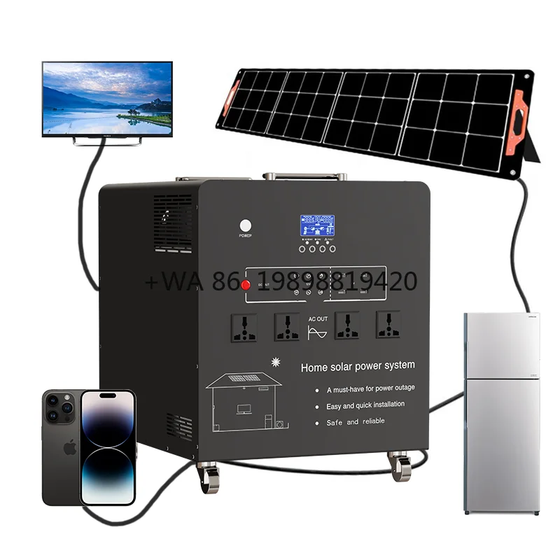 Large Capacity 3000W Outdoor Power Station Portable 220v with Jump Starter and Pure Sine Wave Inverter for Family Dinner