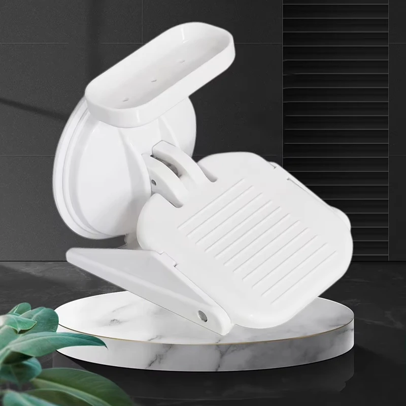 No-Drill Shower Foot Rest with Suction Cup, Pedicure Foot Rest, Storage Rack for Home & Hotel Bathrooms-A46I