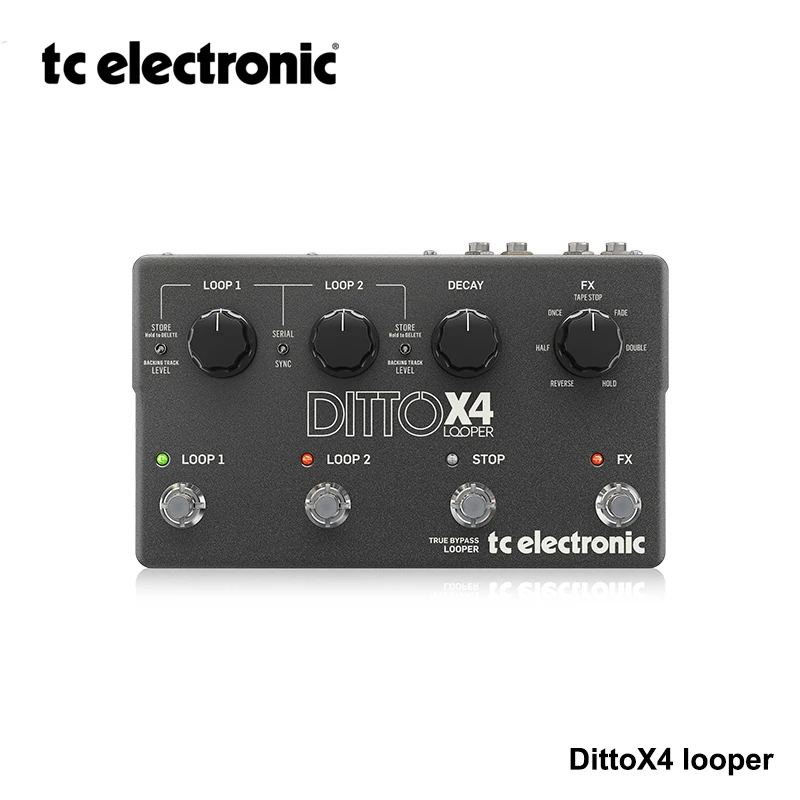 

TC Electronic Ditto X4 Looper Guitar Pedal Simple and Intuitive Dual-Track Guitar Looper Pedal with Powerful Loop Effects