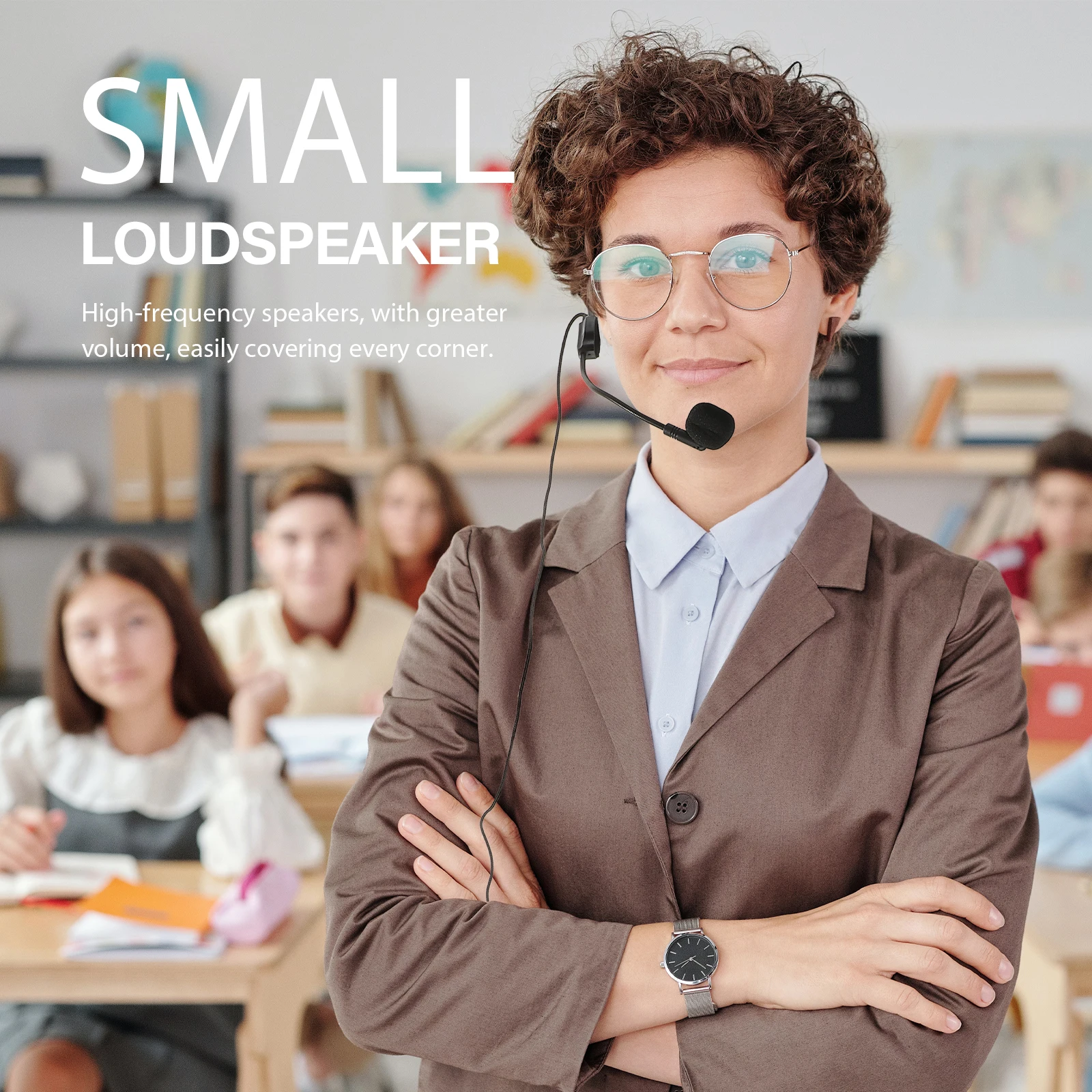 

1 Set Wireless Microphone Amplifier Rechargeable Mini For Classroom Outdoor Conference Teaching Portable Sound