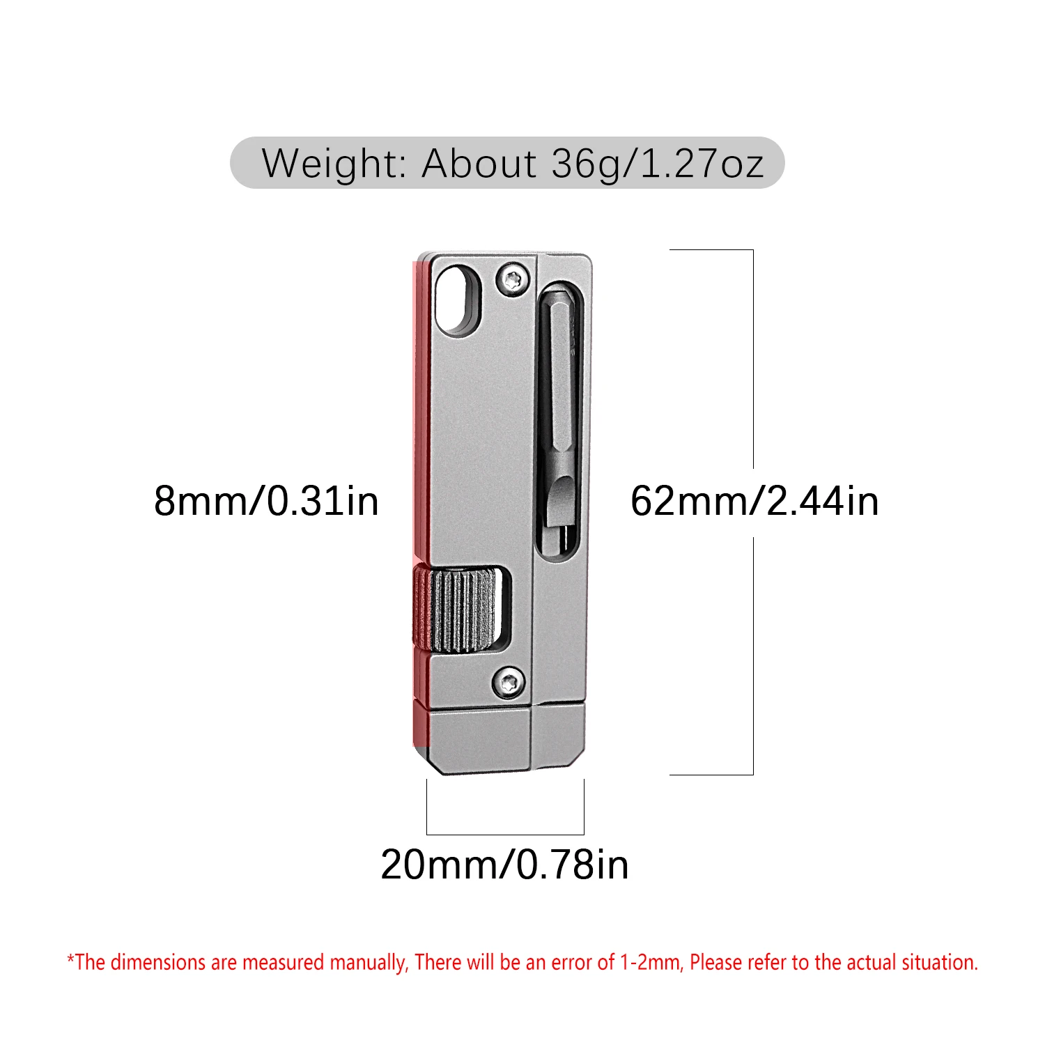 Titanium Alloy Screwdriver And Wrench Outdoor Portable Pocket Multifunctional EDC Tool Durable Metal Gray NEW