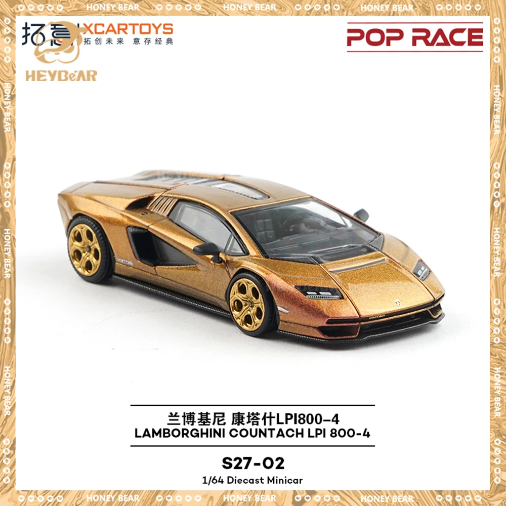 

Hot Xcartoys Poprace 1:64 Countach Lpi800-4 Miniature Model Car Racing Alloy Car Simulation Diecast Collection Decoration Gifts