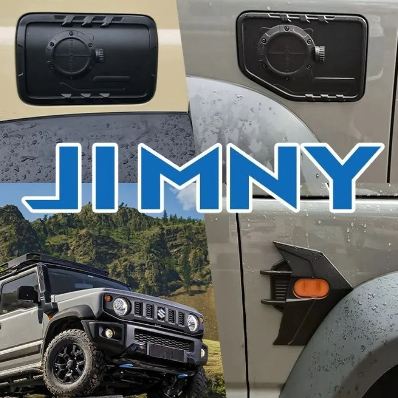 Black Style Fuel Tank Cap & Fender Decor Cover Compatible with Suzuki Jimny 2 Door 4 Door Exterior Modification Protective Trim