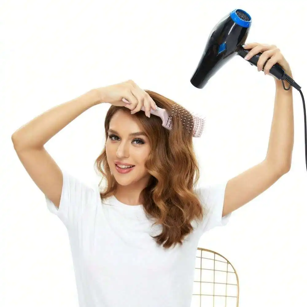 Cepillo de pelo curvo y ventilado para un secado rápido y desenredar: pelo largo, grueso, fino y rizado - Mujer