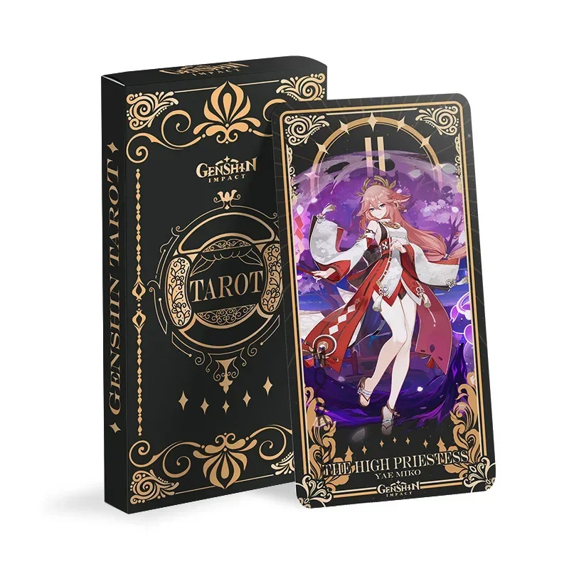 2023 Hot Game Genshin Impact Tarot Cards Poker Diluc Klee Zhongli Friends Gathering Leisure Entertainment Props for Fans Gifts