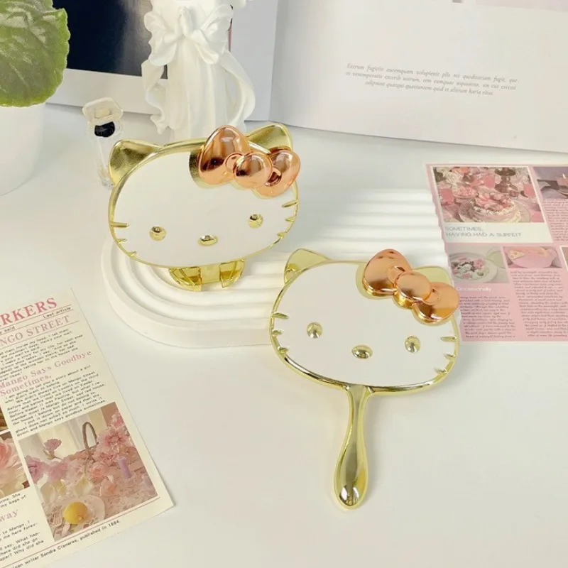 

Sanrio Hello Kitty Cartoon Anime Kuromi Cute Cats Mirror Convenient Makeup Mirror Folding Mirror Girls Decoration Birthday Gifts