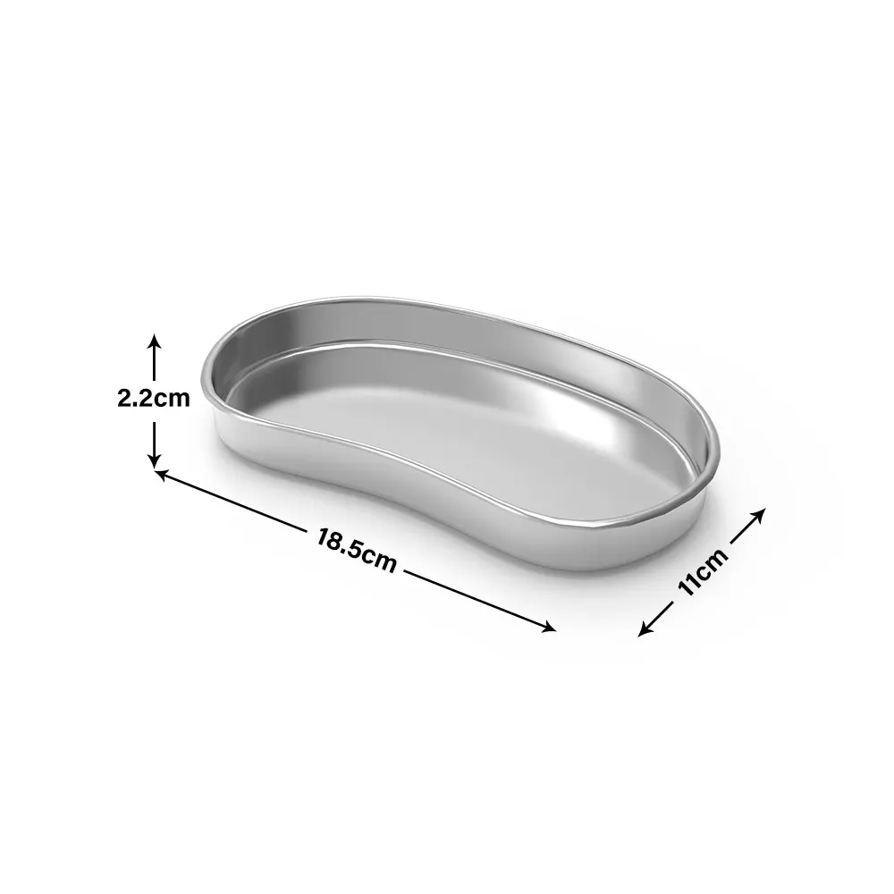 L M S Metal Dental Tray For Instrument Stainless Steel Medical Surgical Tray Curved Plate Dentistry Lab Tools Storage Box Dish