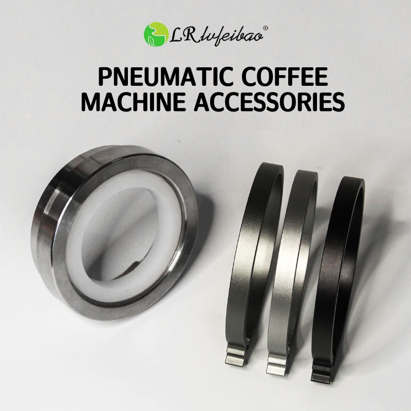 LRlufeibao Pneumatic Coffee Machine Adapter Ring 58mm Bottomless Portafilter Portable Outdoor Camping Coffee Maker Accessories