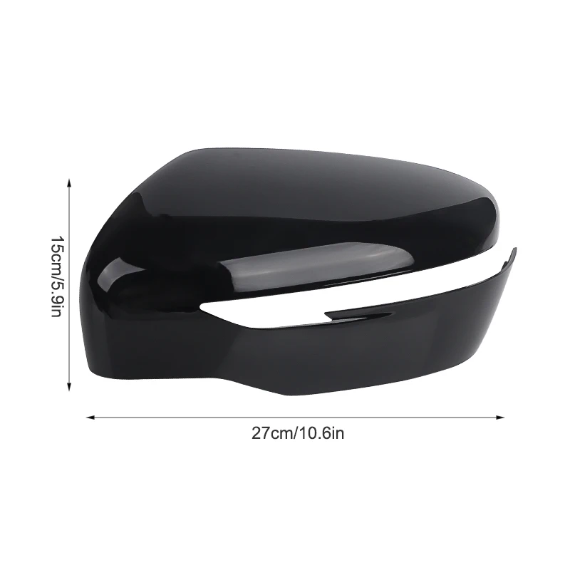 Glossy Black White Side Wing Mirror Cover Cap For Nissan Qashqai J11 X-Trail Rogue Murano Pathfinder Rearview Housing