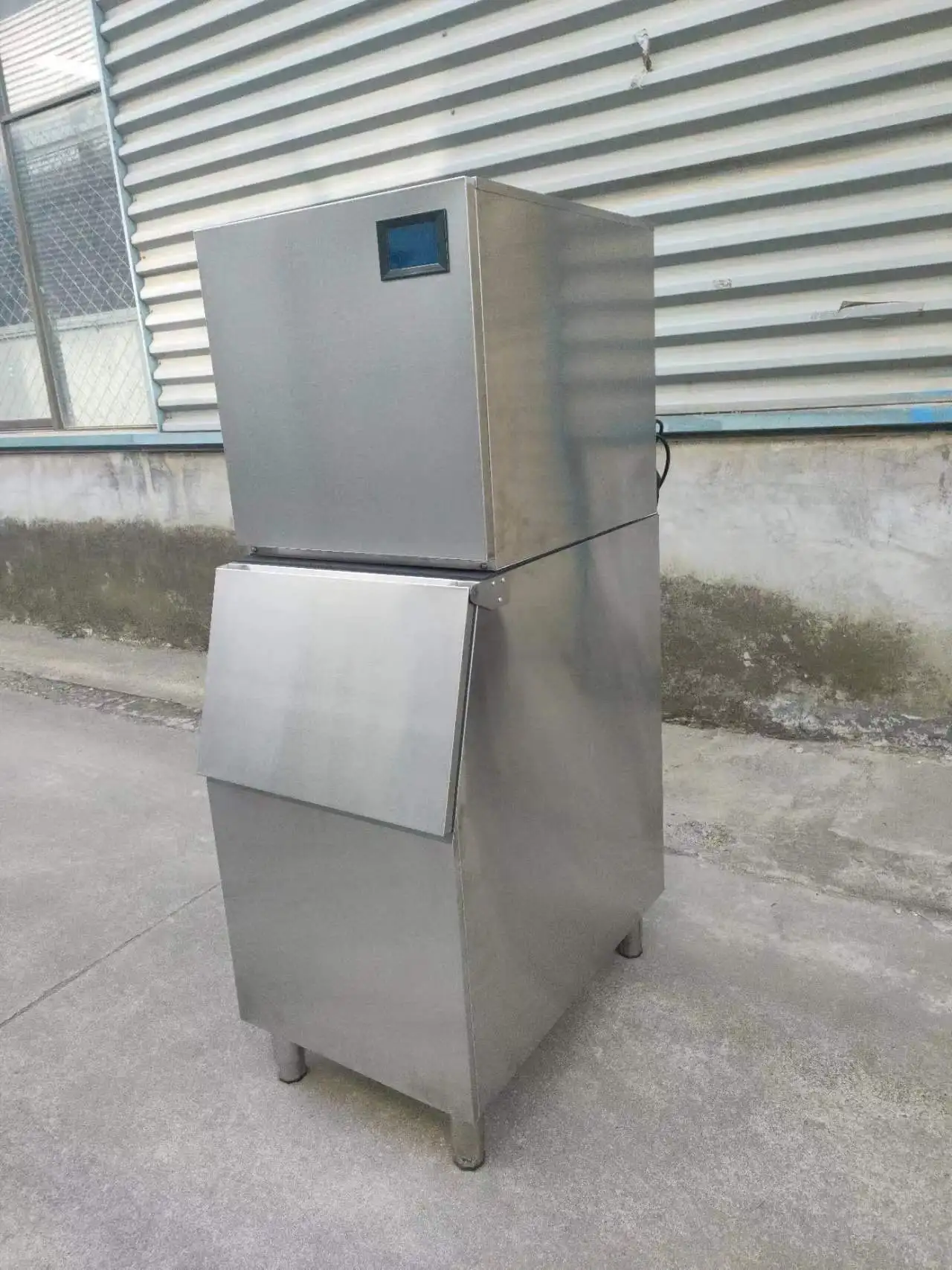 Máquina de gelo industrial, 1 tonelada, 1000kg, aço inoxidável, bloco de cubos de gelo comercial, máquina de fazer gelo para negócios