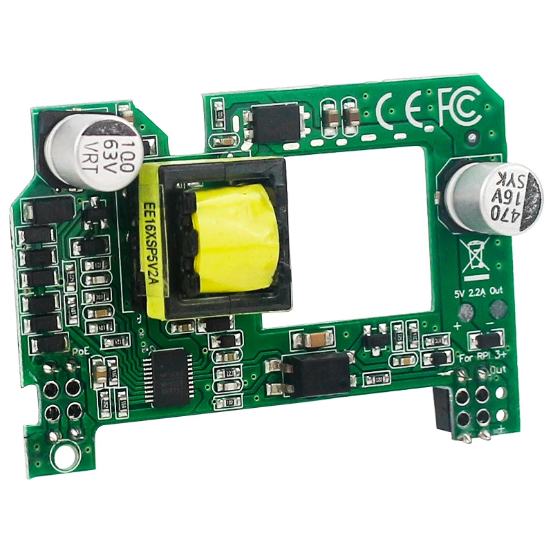 

Raspberry Pi PoE HAT PCB Board 5V 2A Active Power Over Ethernet Module with Heatsink for Raspberry Pi 4 Model B / 3B+ / 3B