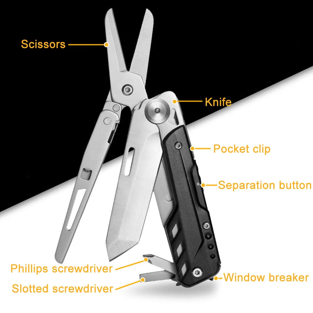 Outdoor Folding Travel Scissors EDC Camping Knife Portable Tactical Hunting Knives With Clip Mutitool Foldable Survival Cutter