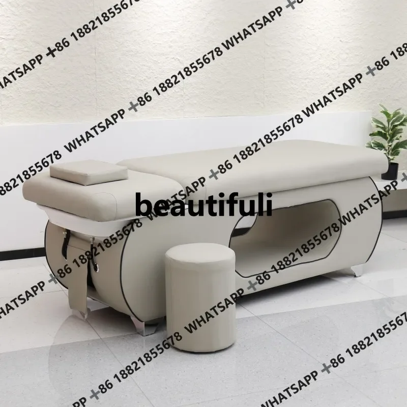 X Neues Modell, Shampoo-Bett für den Friseursalon, Kopfbehandlungsbett mit Begasungswasserzirkulation