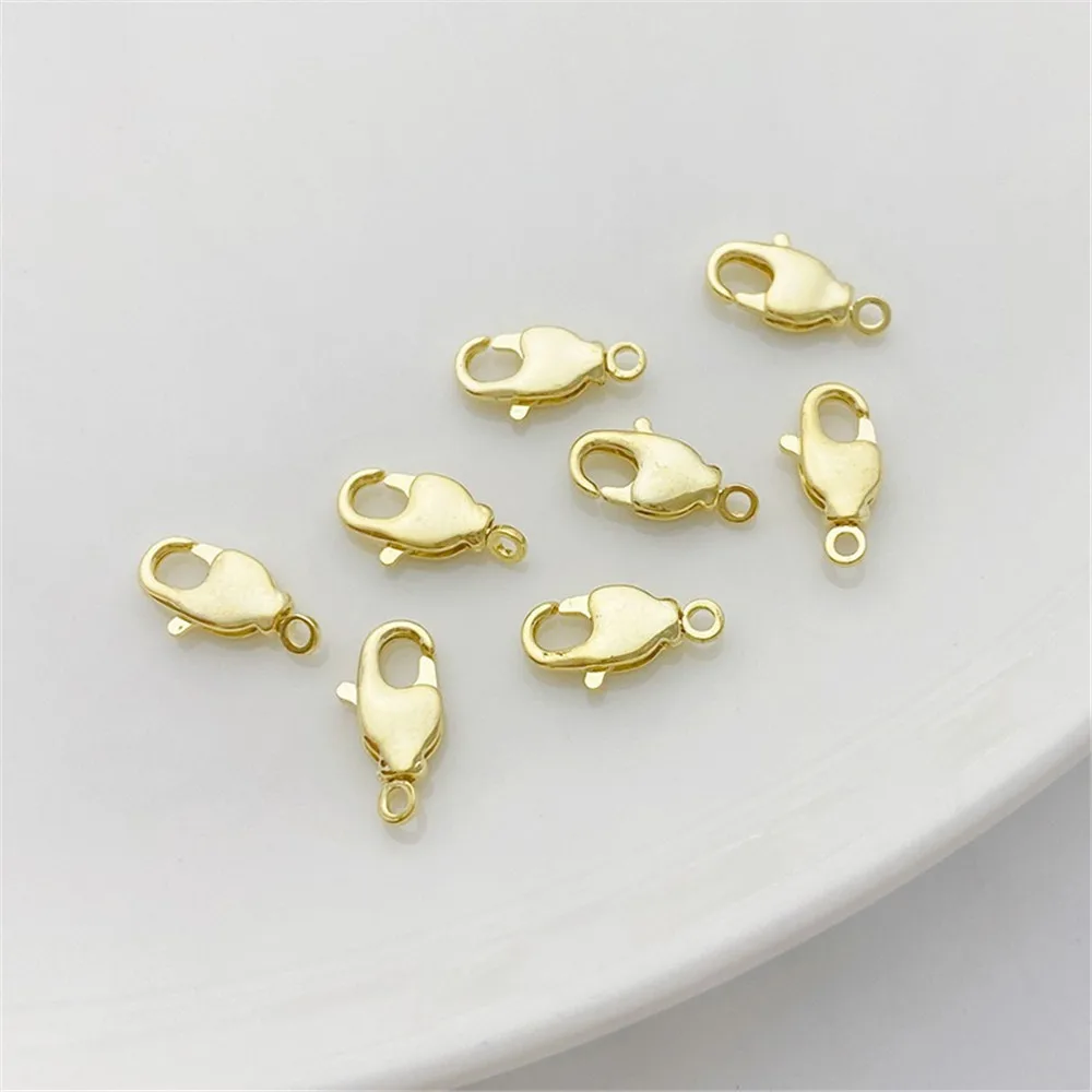 Universal Rotating Buckle 14K Gold Wrapped Lobster Buckle DIY Bracelet Closing Connection Spring Buckle Accessories Material