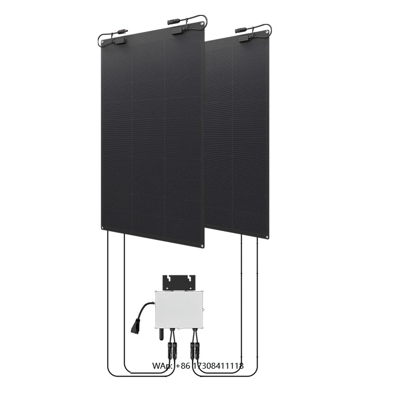 400W Controller Monocrystalline Silicon Solar Kit Home Grid-Tied All-in-One Solar Power System