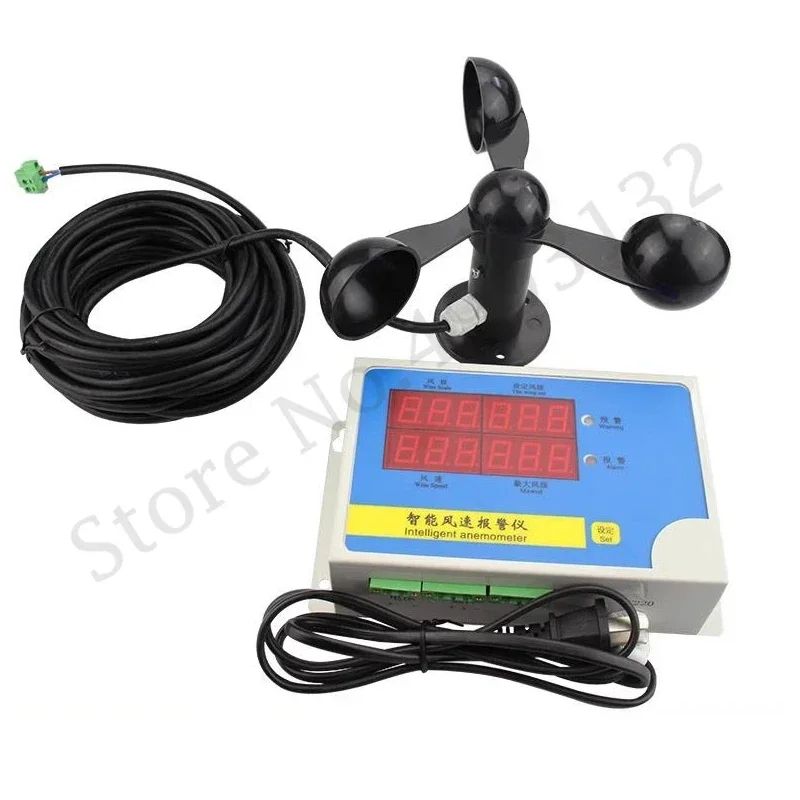 Tower Crane Anemometer Wind Speed Sensor Measurement Meter Alarm