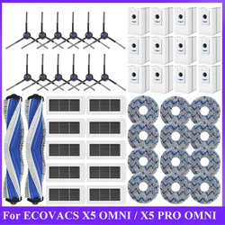 Main Side Brush Filter Mop Cloth For ECOVACS DEEBOOT X5 OMNI / X5 PRO OMNI Robot Vacuum Cleaner Replacement Parts Accessories