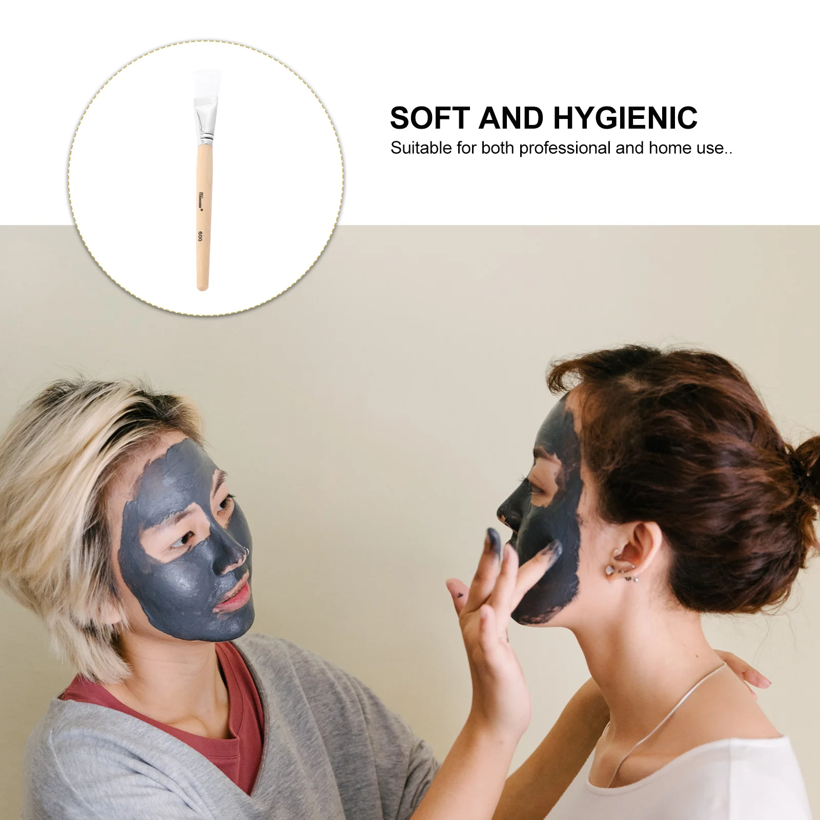 

2Pcs Professional Quality Facial Mask Brush Set for Nose Eyebrows Lips Eyelashes Cheeks Suitable Home Professional Use