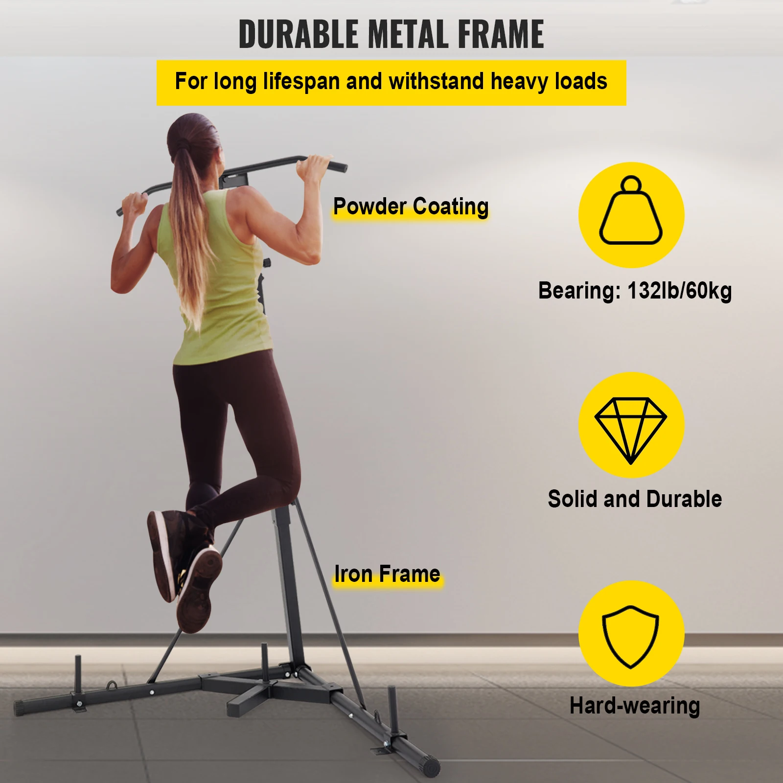 VEVOR supporto per sacco pesante pieghevole 2 in 1 Rack per sacco di sabbia portatile indipendente con sacco da boxe per impieghi gravosi regolabile in altezza