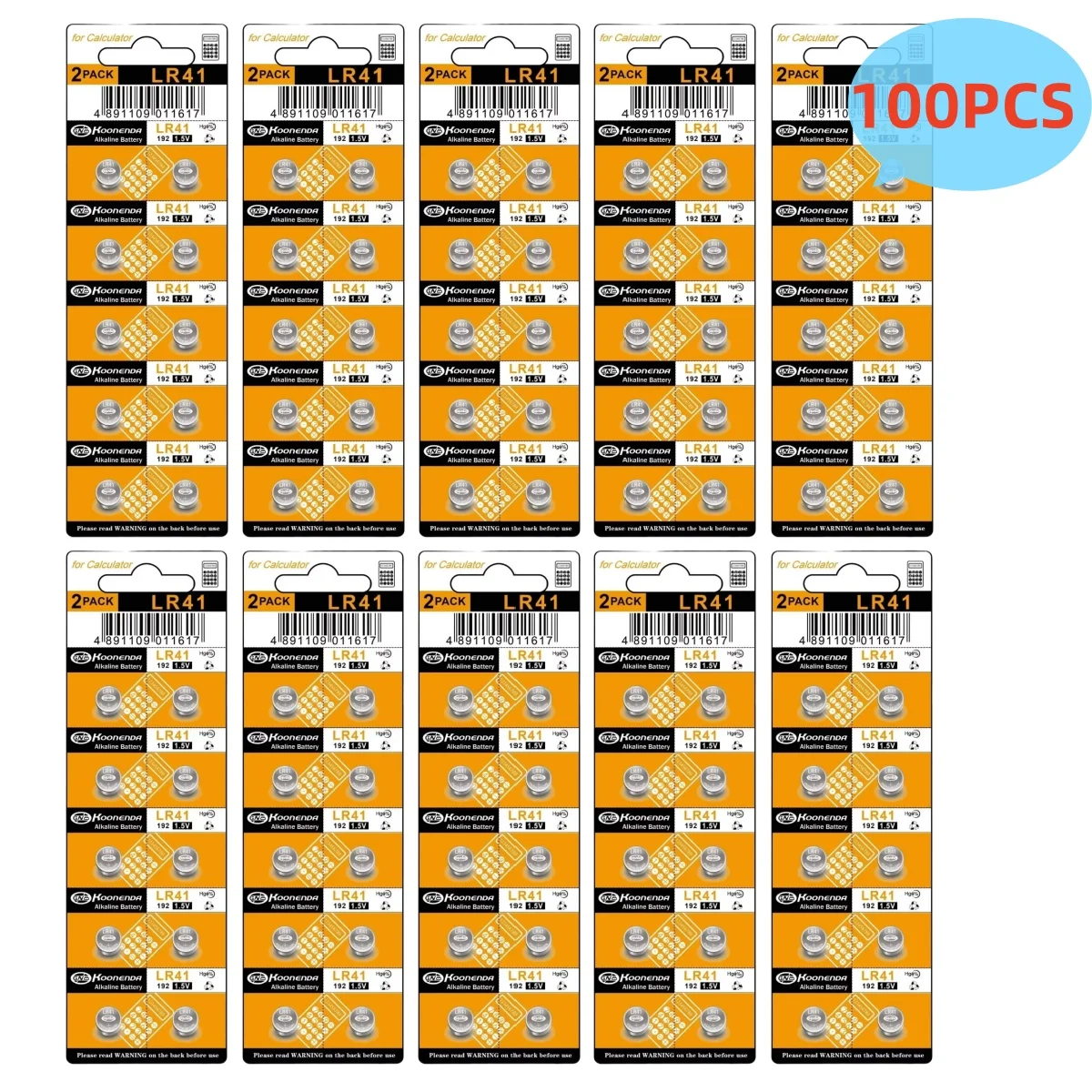 100Pcs LR41 Alkaline Batteries AG3 L736 392 384 192 High Capacity Premium 1.5V Button Coin Cell Batteries for Medical Devices